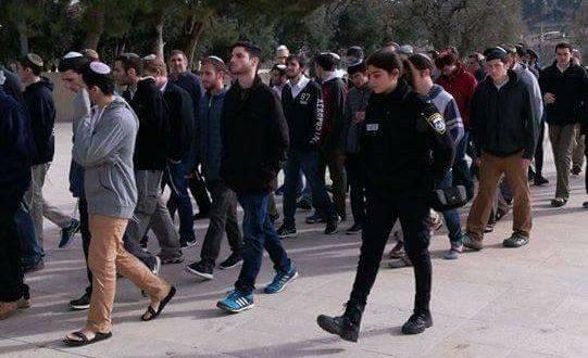 اكثر من 130 مستوطن يقتحمون المسجد الأقصى المبارك بحماية الاحتلال