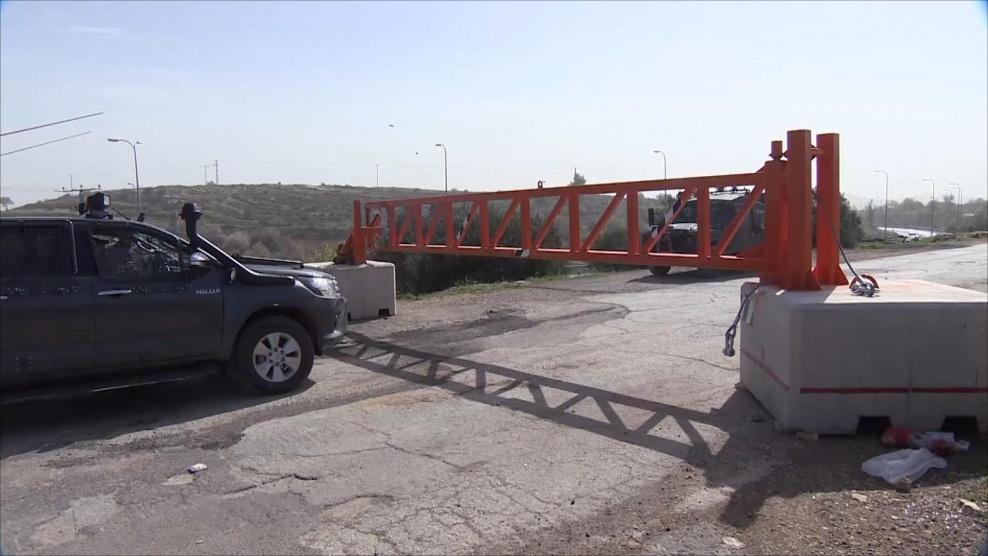 اغلاق حاجز الكونتينر شرق بيت لحم