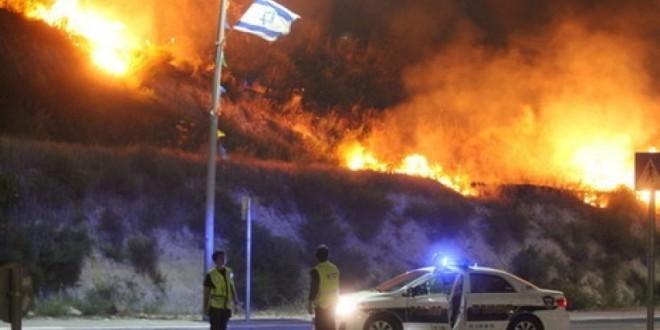 اندلاع حرائق في احراش الاحتلال بفعل بالون حارق