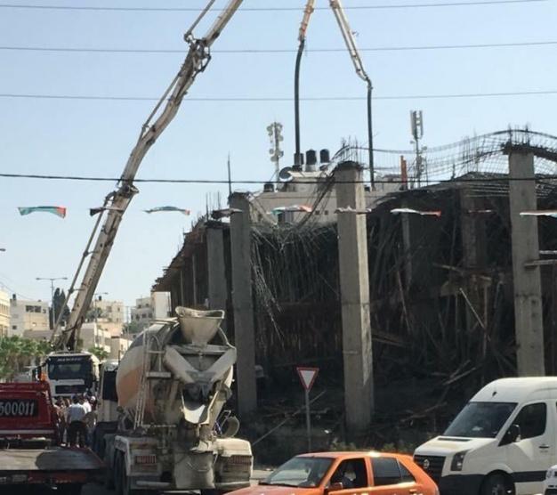 إصابة 9عمال بانهيار سقف مبنى قيد الانشاء في نابلس