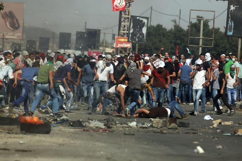 مواجهات وإصابات جنوب نابلس