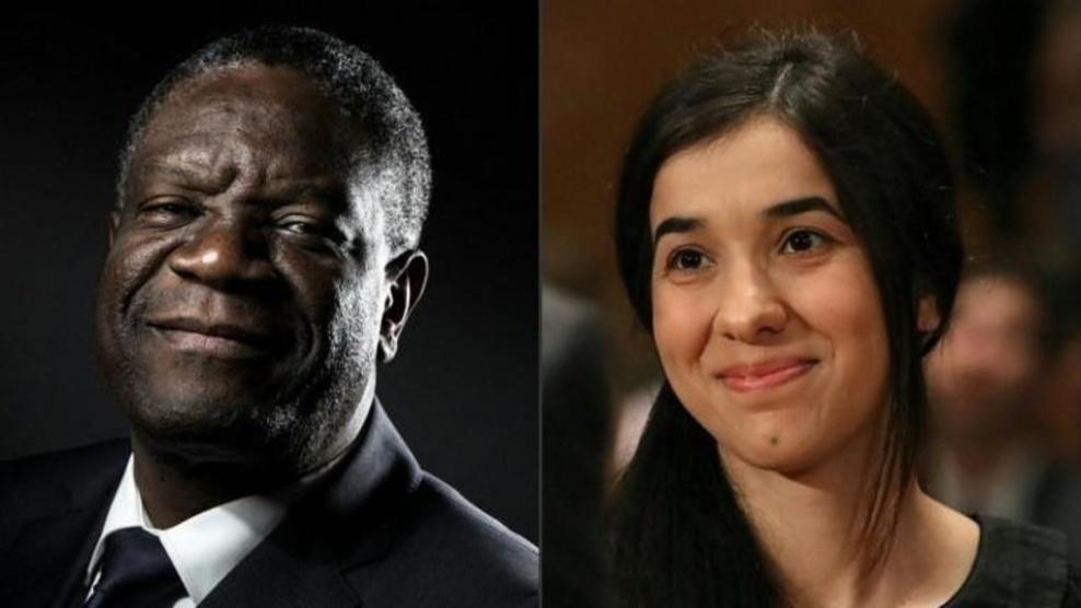 فوز الناشطة الأيزيدية نادية مراد والطبيب الكونغولي موكويجي