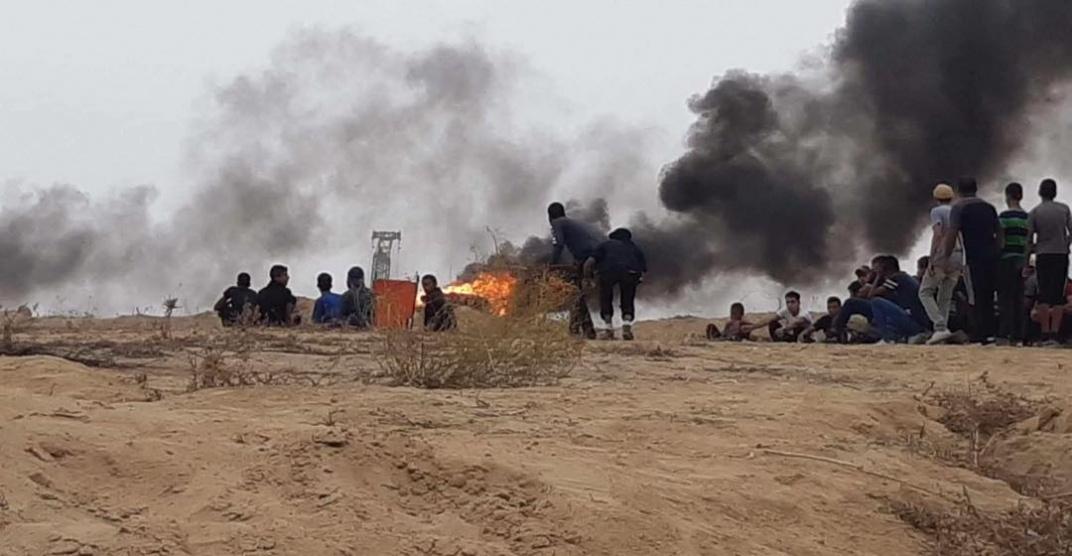 اصابة 6 مواطنين أحدهم بجروح خطيرة برصاص الاحتلال شرق دير البلح