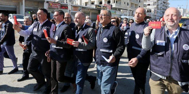 النقابة تدين اعتداء قوات الاحتلال على المسيرة الدولية