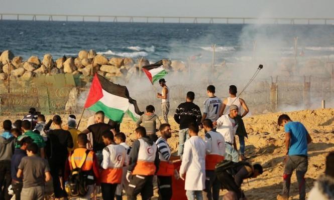 إصابات خلال قمع الاحتلال للمسيرات السلمية الأسبوعية شمال غرب غزة