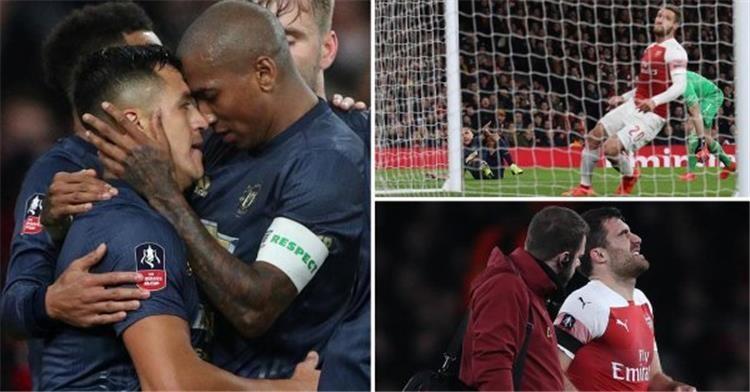 طوفان مانشستر يونايتد يجرف آرسنال في كأس الاتحاد