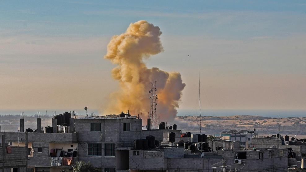 سقوط قذيفة مصرية برفح الفلسطينية
