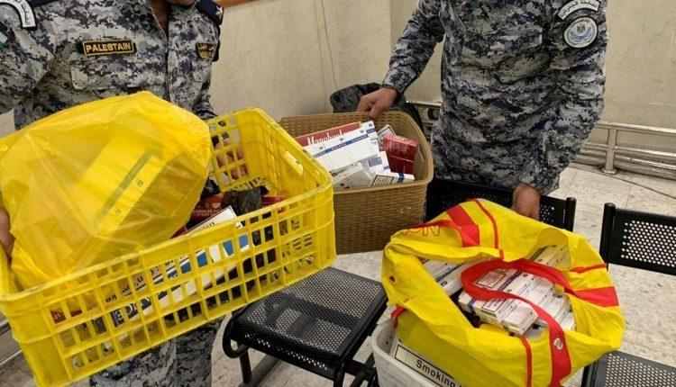 احباط تهريب كمية كبيرة من السجائر والمعسل على معبر الكرامة