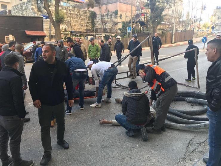 مصرع مواطن واصابة آخر في سقوط رافعة برام الله