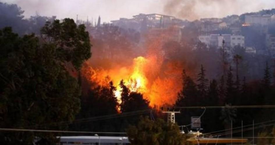 إصابات بحريق في مستوطنة