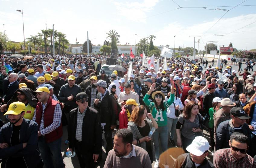 المغرب: مظاهرة للمعلمين تطالب بتحسين ظروف العمل