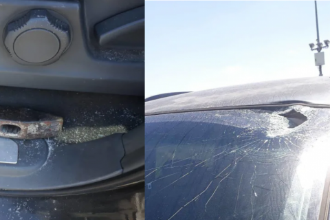 إصابة مستوطن بعد إلقاء مطرقة على مركبته