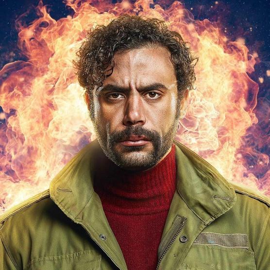 محمد إمام يصور مشهد أكشن من