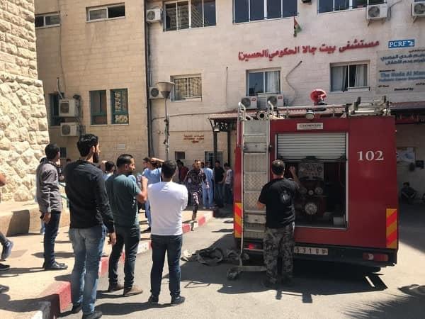 اندلاع حريق في احد اقسام مستشفى بيت جالا الحكومي