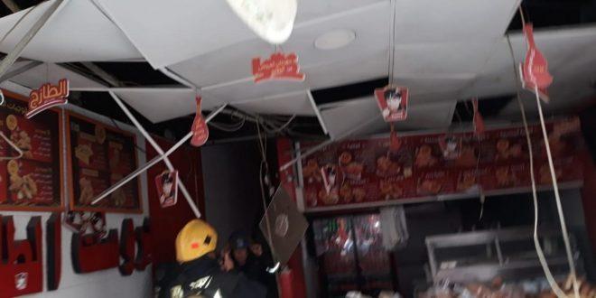 إصابة عامل إثر انفجار نتج عن تسرب غاز بأحد المطاعم في جنين