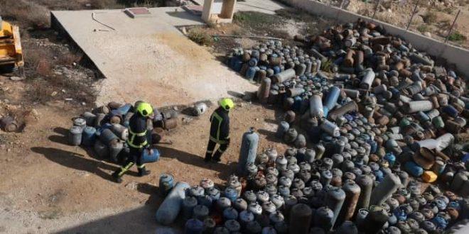إتلاف 642 اسطوانة غاز منزلي غير صالحة للاستخدام في الخليل