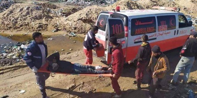 اصابة مواطن برصاص قوات الاحتلال شمال قطاع غزة