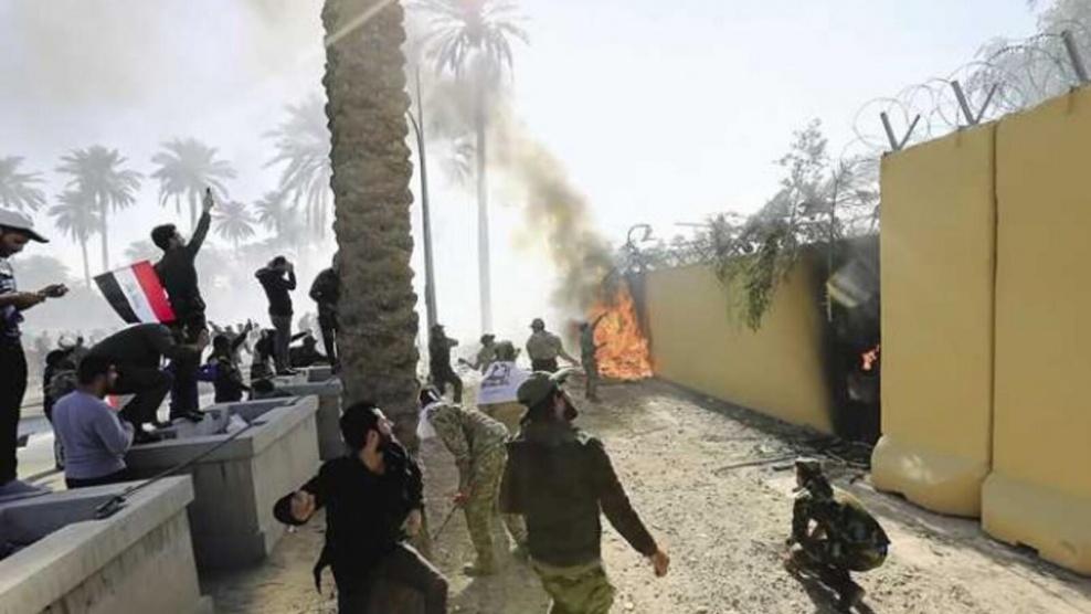 إصابات في الهجوم الصاروخي الذي استهدف السفارة الأمريكية في بغداد