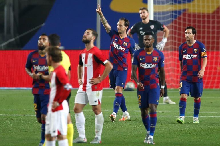 البديل راكيتيتش ينقذ برشلونة من التعادل مجددا