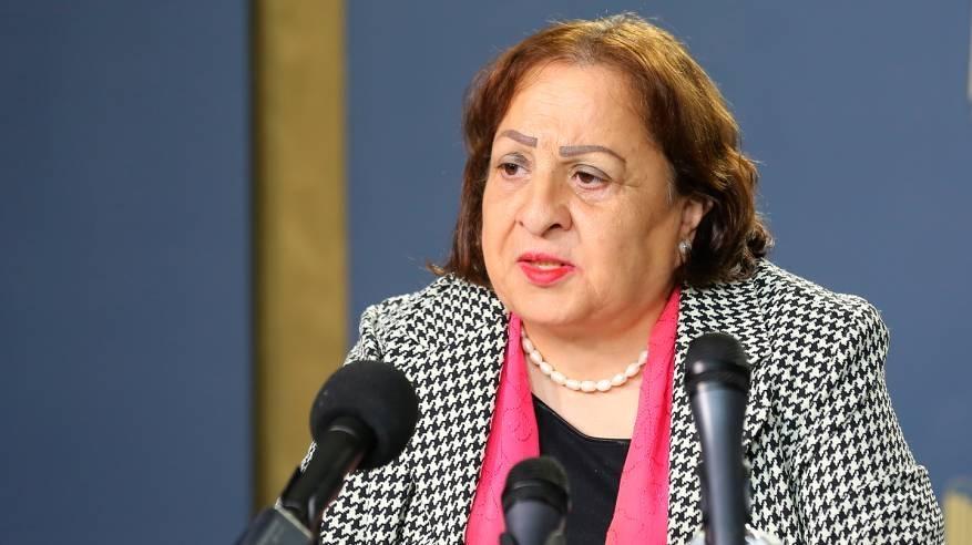 وزيرة الصحة: الحالة الوبائية في الخليل خطيرة