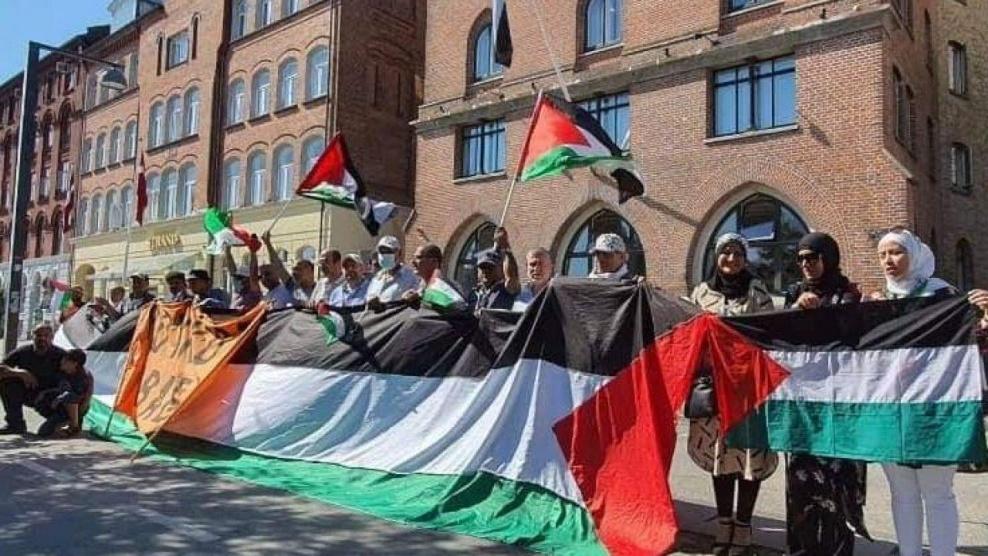 وقفة جماهيرية حاشدة بالدنمارك رفضًا للتطبيع