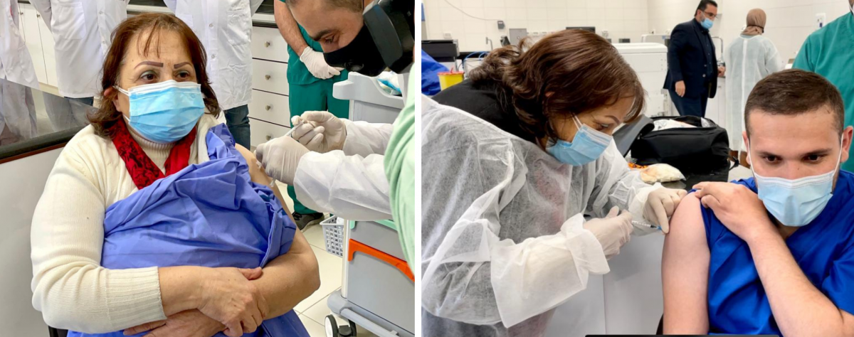 فلسطين تبدأ حملة التطعيم ضد فيروس 