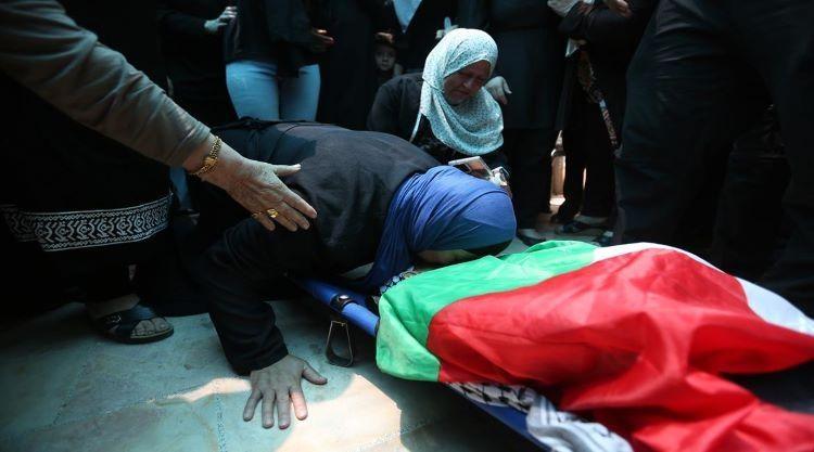 تشييع جثمان الشهيد الفتى محمد التميمي في دير نظام شمال غرب رام الله