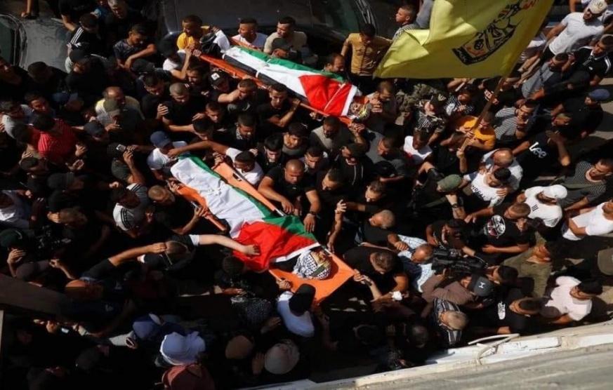 جنين- جماهير غفيرة تشيع جثمان الشهيد احمد السعدي