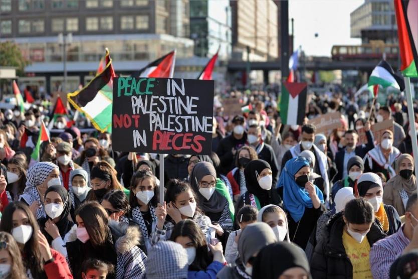 مظاهرة في برلين تضامناً مع الحركة الأسيرة والمقاومة الفلسطينيّة