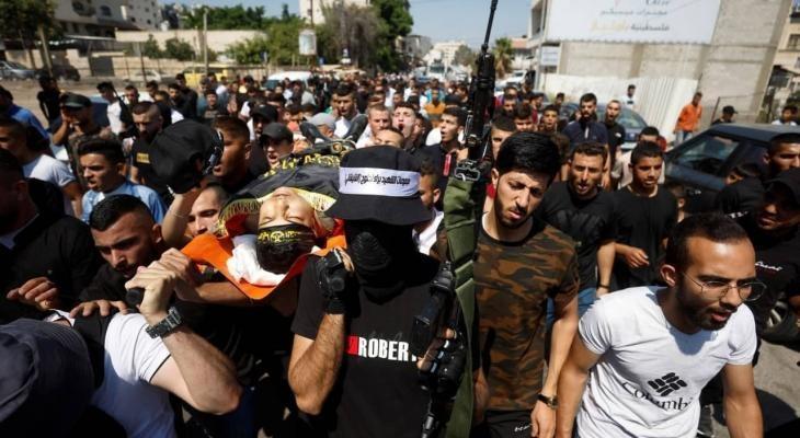 تشييع جثمان الشهيد ضرار الكفريني في مخيم جنين