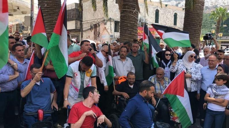 وقفة في نابلس تنديدا بالعدوان الإسرائيلي على قطاع غزة