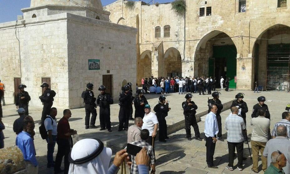 المستوطنون يستأنفون اقتحامهم للمسجد الأقصى بحماية قوات الاحتلال
