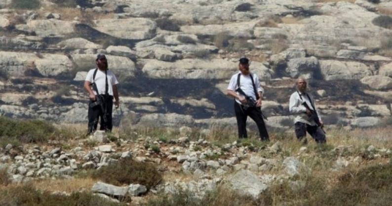 مستوطنون يشقون طريقا استيطانية في أراضي قصرة جنوب نابلس
