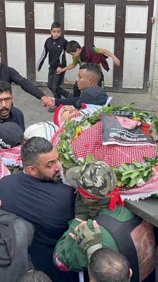 تشييع جثمان الشهيد عمر مناع في بيت لحم