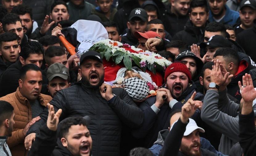 تشييع الشهيدين عبد الهادي نزال وحبيب كميل في جنين
