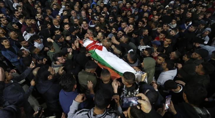 جماهير حاشدة تشيع الشهيد مثقال ريان بسلفيت