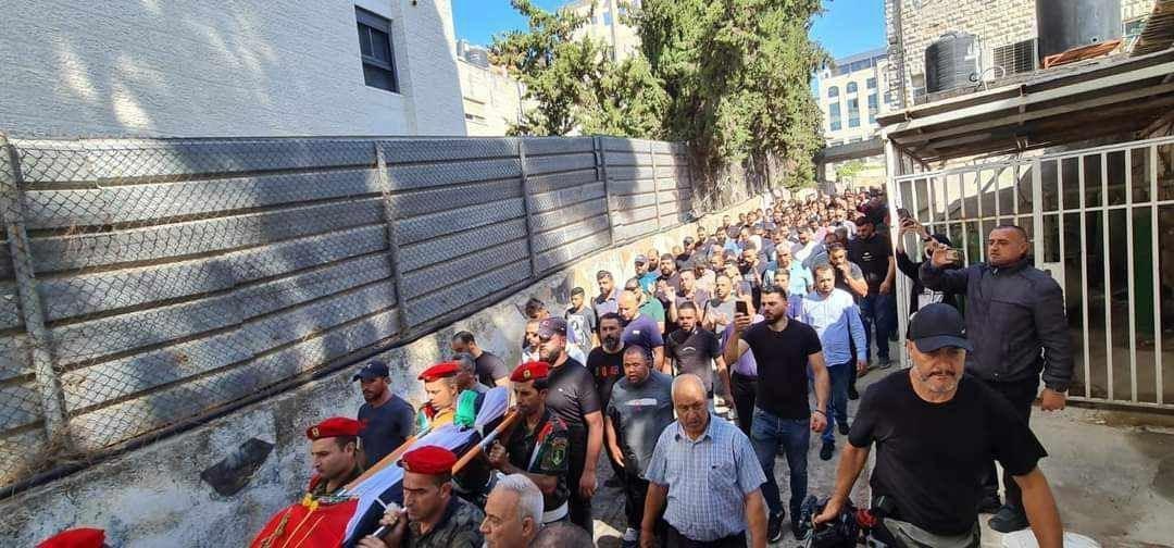 تشييع جثمان الشهيد قصي معطان في برقة شرق رام الله