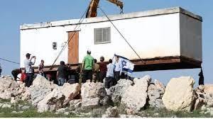 مستوطنون ينصبون غرفا متنقلة جنوب نابلس