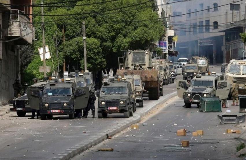  إصابة 94 فلسطينيا باقتحام جيش الاحتلال المنطقة الشرقية في نابلس