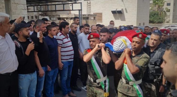  تشييع الشهيد عايد منصور في مدينة نابلس