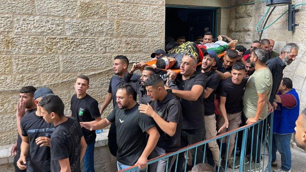 تشييع الشهيد ميلاد الراعي في مدينة الخليل