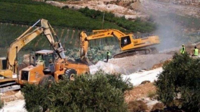 الاحتلال يشرع بهدم منازل في فروش بيت دجن شرق نابلس