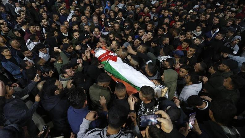 تشييع جثمان الشهيد محمد خضور في بلدة بدو بالقدس
